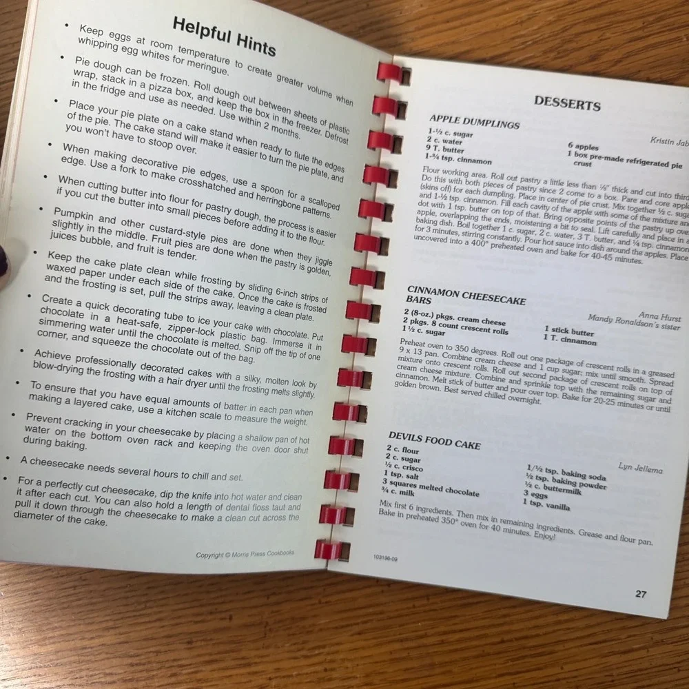 Recipes‎ from Home Crossroads Community Church MOPS Cookbook 2009 Morris Press